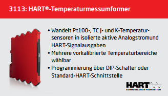 HART-Temperaturmessumformer 3113