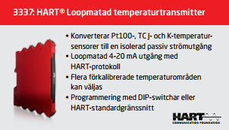 3337 HART loopmatad temperaturtransmitter