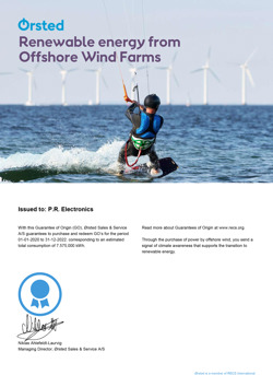 Renewable energy from offshore wind farms